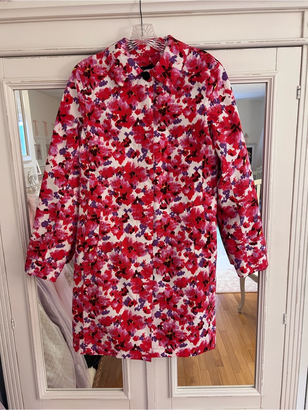 NWT Lands’ End Floral Rain Jacket